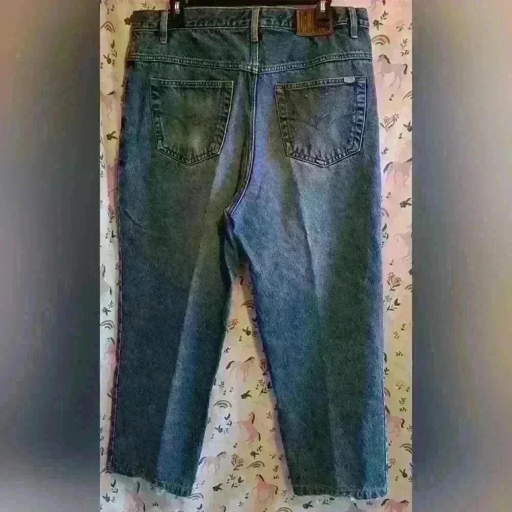 Dr. Denim Blue Jeans Unisex Wide Leg Flare Baggy Comfy Casual Pant SZ 38×32 XL - Picture 2 of 3